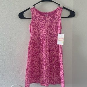 (BRAND NEW) Tank top dress abstract flower print pink and peachy pink